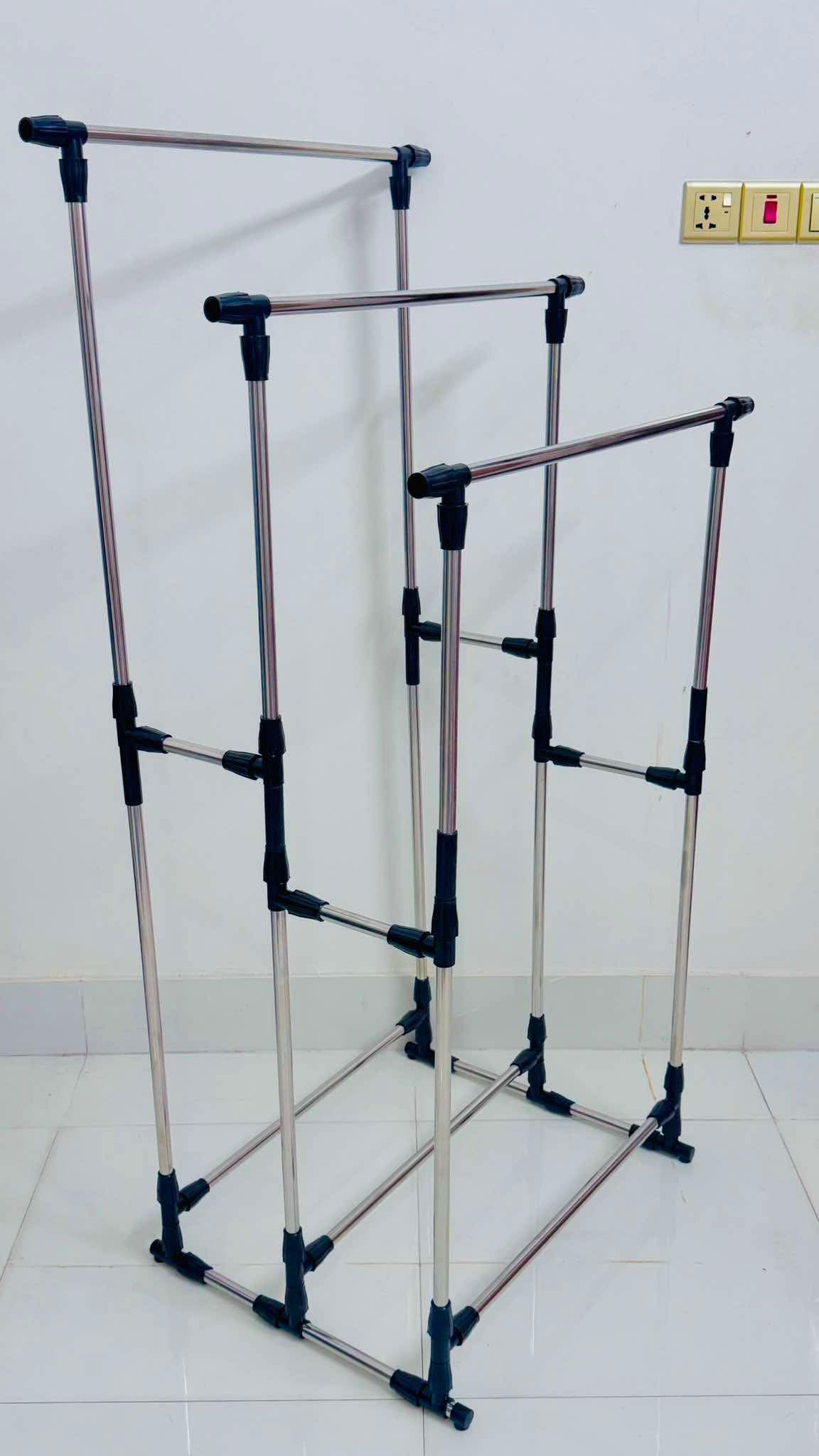 triple pole cloth hanger stand