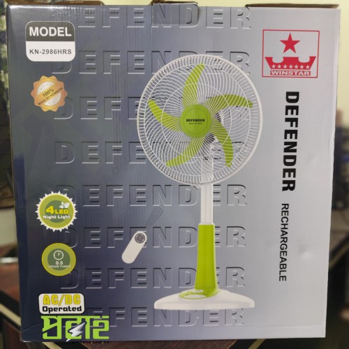 Defender 2986 Rechargeable 16 Desktop Fan with remote control