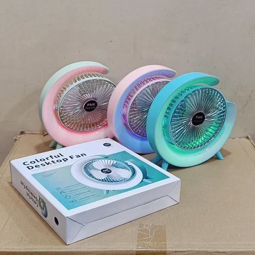Mini Portable Desktop Fan – Adjustable Colorful Fan for Home or Office