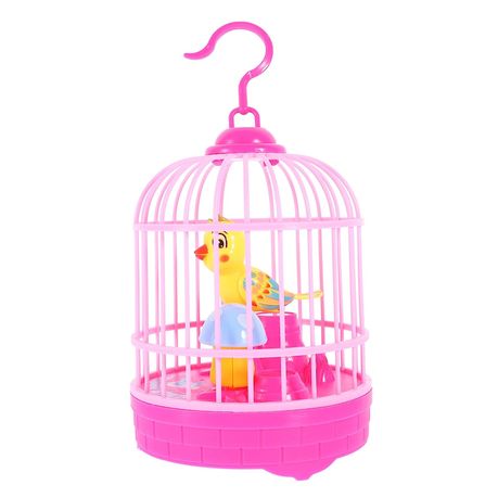 Bird Singing Toys, Singing & Chirping Bird in a Cage – Blue | TOYANDONA