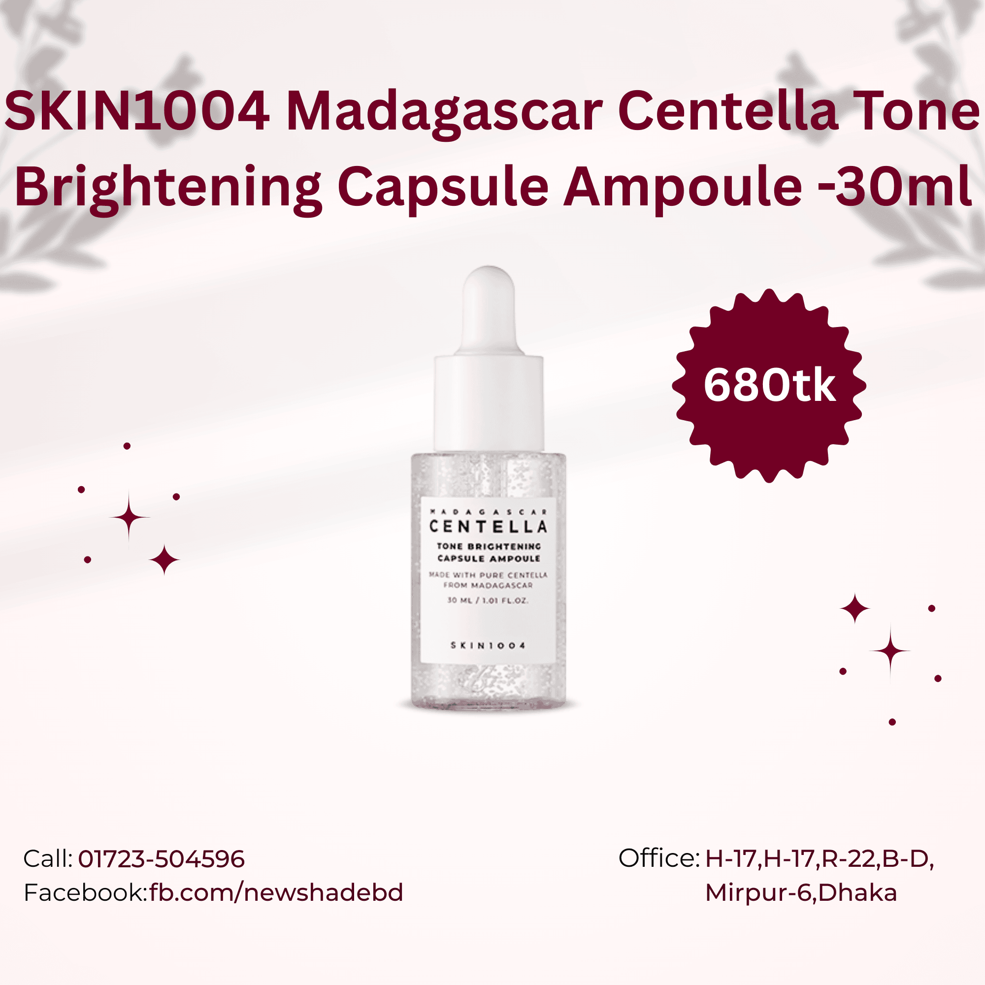 SKIN 1004 Centella Tone Brightening Capsule Ampoule 30ml