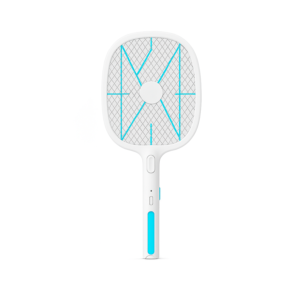 KINGSHAN MAXXON TB-8821 TYPE-C Charging Electronic Mosquito Rechargeable Bat with Led Light Insect Killer Swatter with Charging Cable