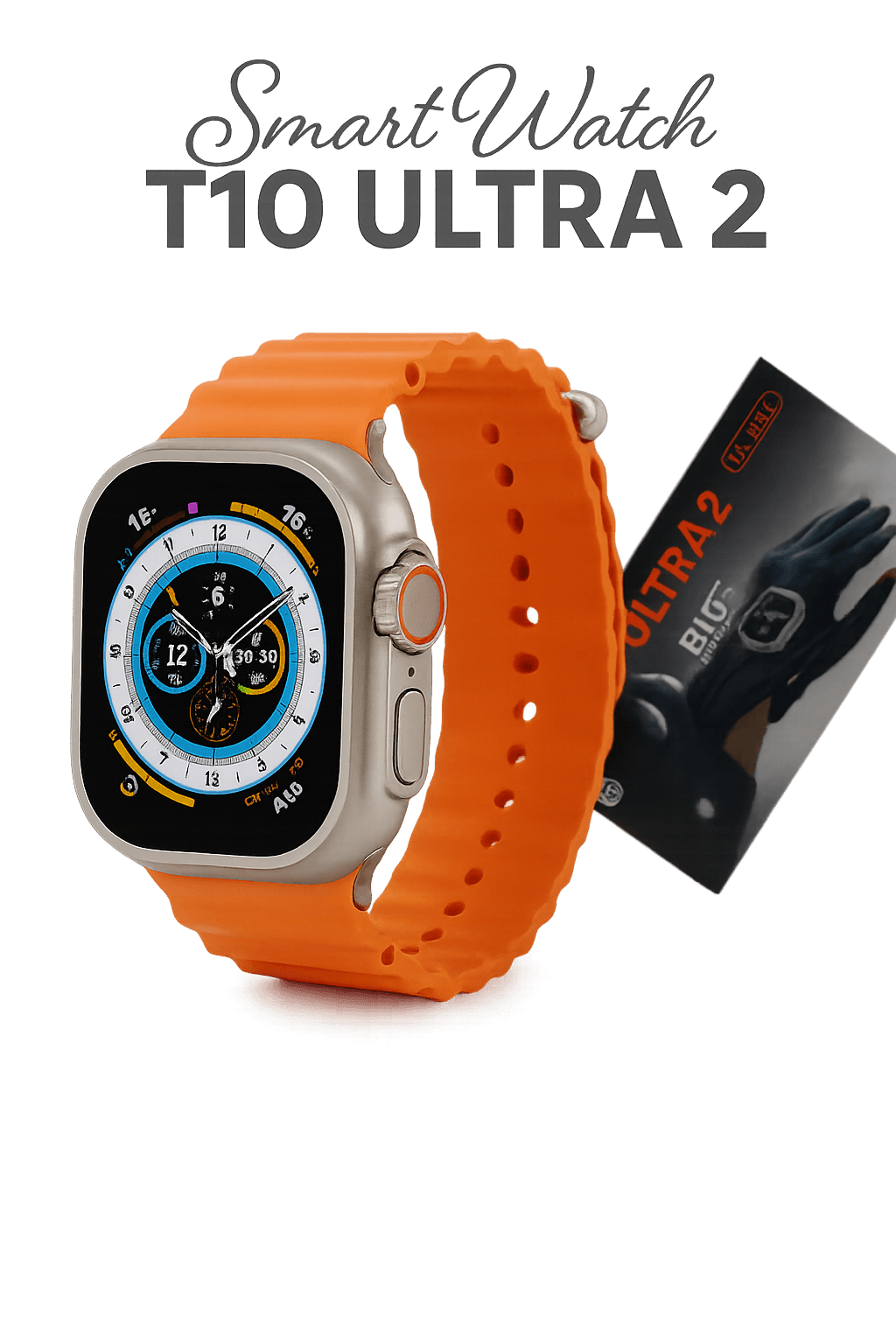 T10 Ultra 2 Premium Smart Watch Ultra Series 2.19” Big Infinite Display 49mm Stylish Aluminum & Ceramic Case Bluetooth Calling Wireless Charging Fitness & Health Tracking via Hiwatch Pro & ZT Fit Apps