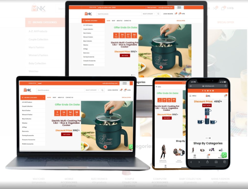 E-commerce Website — সাব-ডোমেইনে তৈরি করুন পূর্ণাঙ্গ অনলাইন দোকান, একদম সহজে!