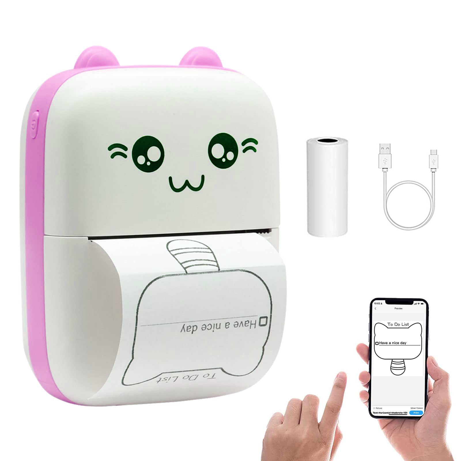⚡ GearUP Mini Thermal Bluetooth Printer