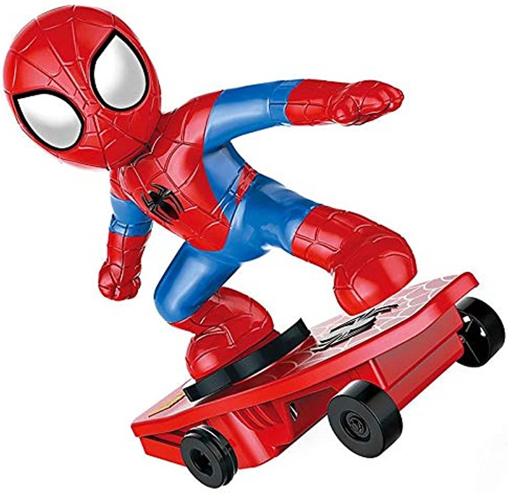 Spider Man Car-Styling Toy Spiderman Stunt Car With Skateboard Code : 3535