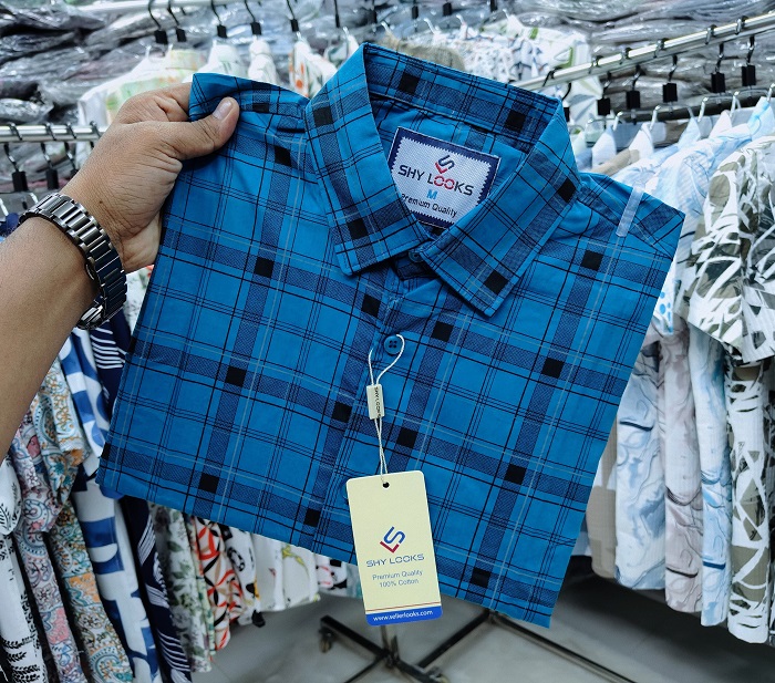 শার্ট ছবি দেখতে মেসেজ করুন Cotton full Sleeve Check Shirt