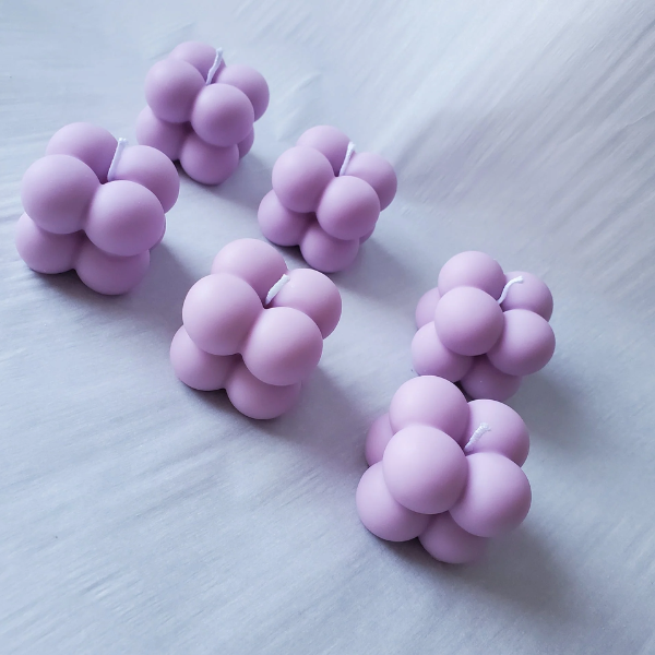 Opshori Mini Bubble Candle, Premium Export Quality Mini Bubble Candle/Top Finishing and Smooth Colour High-Quality Bubble Candle Which is made with high-quality Palm wax/ Stylish Design for Home Decor