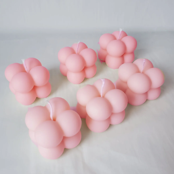 Opshori Mini Bubble Candle, Premium Export Quality Mini Bubble Candle/Top Finishing and Smooth Colour High-Quality Bubble Candle Which is made with high-quality Palm wax/ Stylish Design for Home Decor