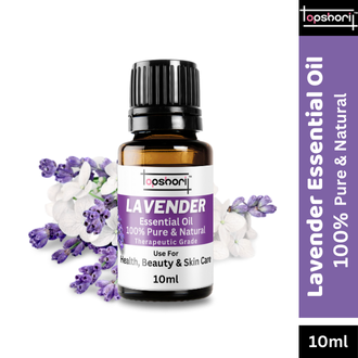 Opshori Lavender Essential Oil 100% Pure Natural and Organic Use For Health Hair Beauty Skin Candle Soap Aromatherapy Cosmetic and Medicinal Use 10ml