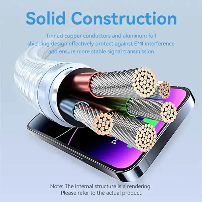Vention LALBF 3A USB 2.0 Male Type-C to Lightning Cable - 1M