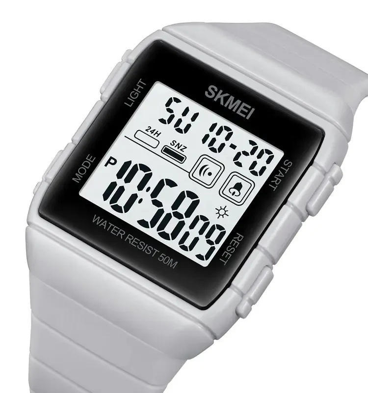 SKMEI 1960 50m Waterproof Electric Men’s Watch-White