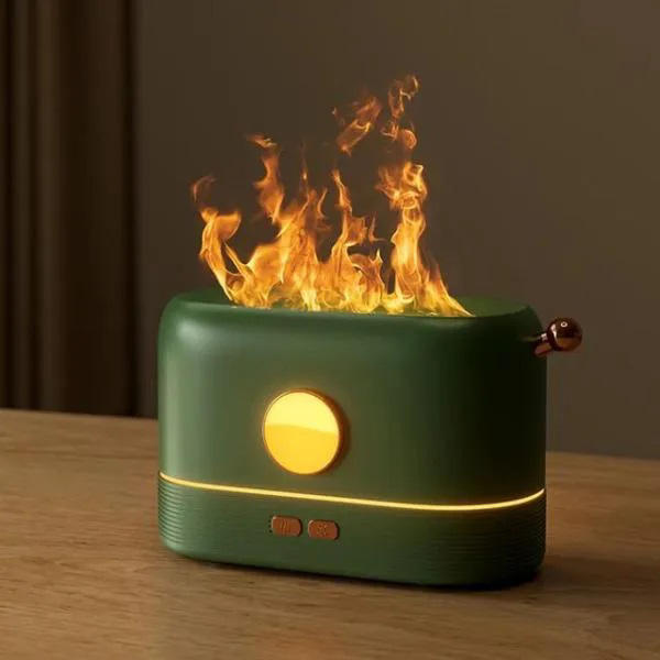 JF801 Desktop Simulation Flame Electric Aroma Diffuser Humidifier