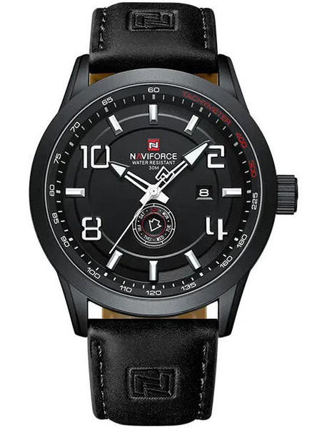 Naviforce 9229 Quartz Men’s Watch–Black White