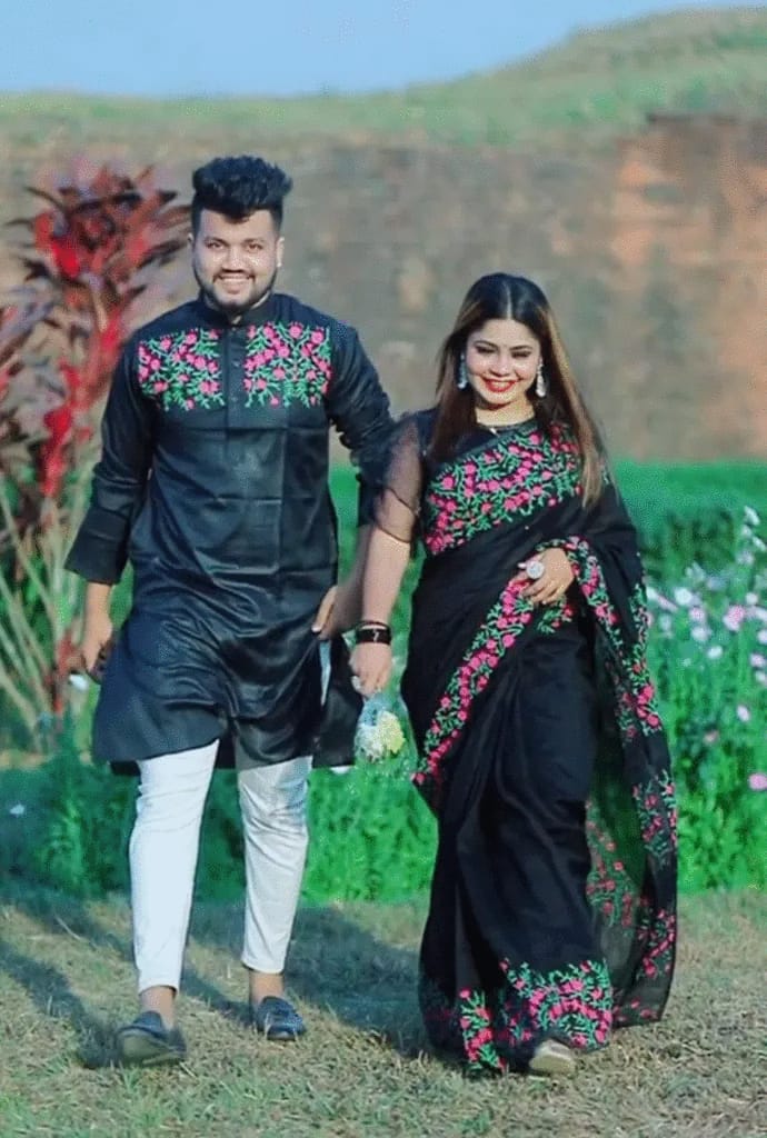 কাপল ড্রেস Couple Saree Sets