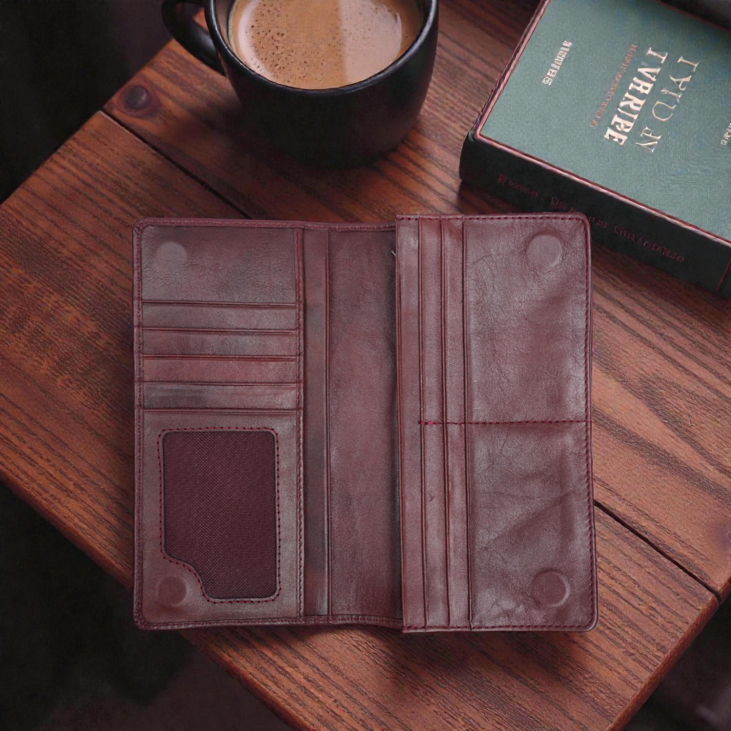 Zays Handcrafted Premium Eco Friendly Leather Long Wallet for Mobile and Many things - Slim Durable and Stylish Wallet for Unisex - Top-Grain Leather Compact and Lightweight (ZLW108-Antique Brown)