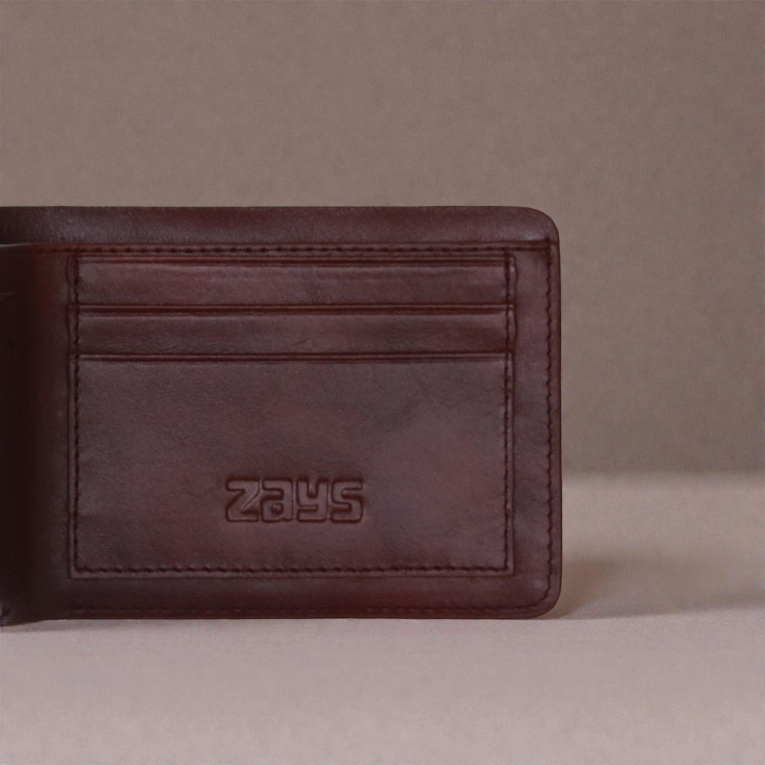 Zays Handcrafted Premium Leather Bifold Short Wallet ZSW104-Chocolate