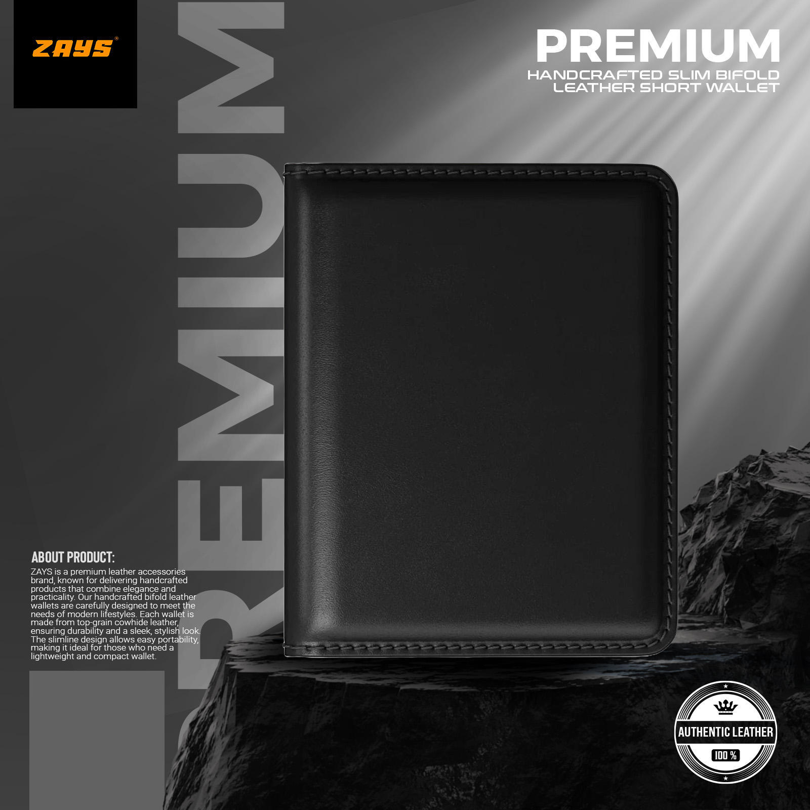 Zays Premium Leather Super Slim Card Holder - Handcrafted Durable Stylish - Credit And Debit Card Holder Slim card holder for Travel And Everyday Use (ZCW106-Black)