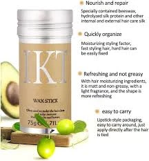 IKT Hair Wax Stick 75g for Both Men & Women for Damaged Hair Frizz Control Long Lasting Time-saving Styling Solution for Unisex