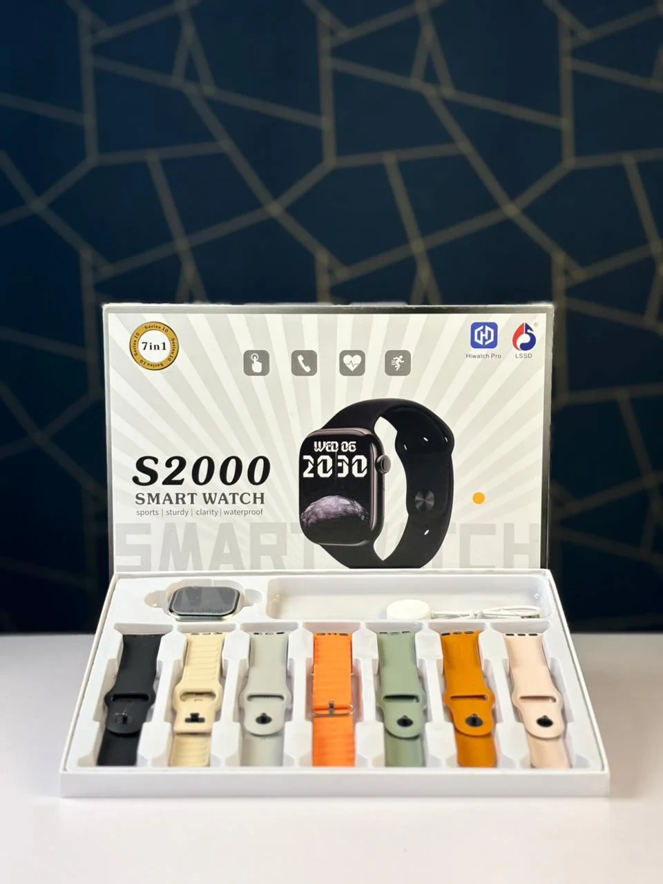 S2000 Smart Watch – 7-in-1 Full Touch Bluetooth Calling Fitness Tracker with Multi-Sport Modes & Health Monitoring (Unisex)