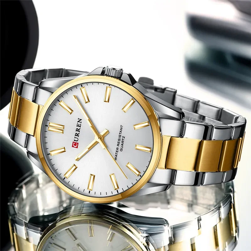 CURREN 9090 Watches for Women – Silver Gold & White