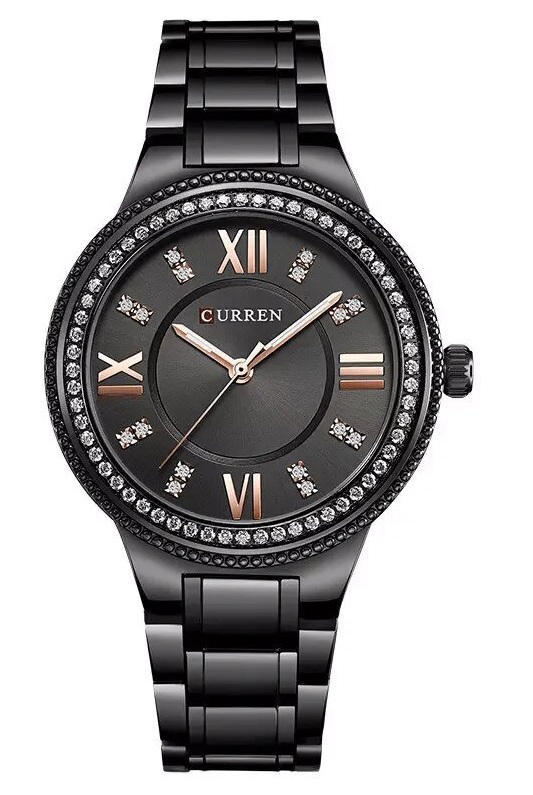 CURREN C9004L Stainless Steel Watch for Women – Black
