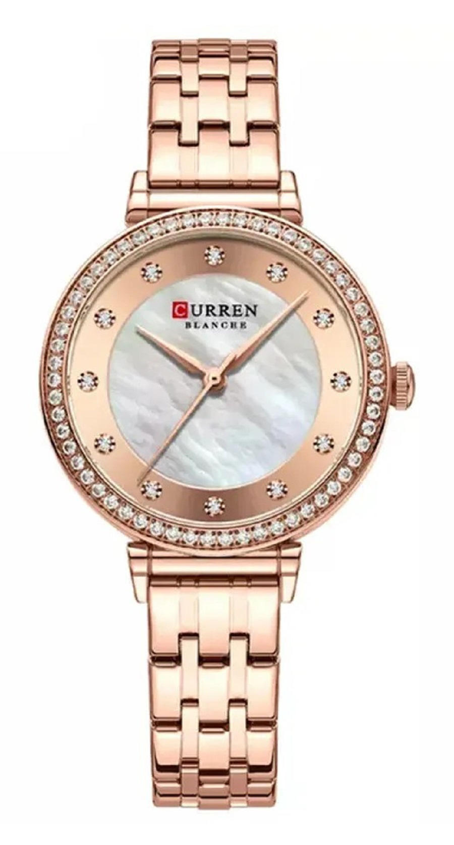 CURREN 9087 Watches for Women – Rose Gold & White