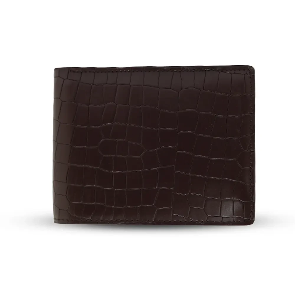 Crocodile bifold slim wallet