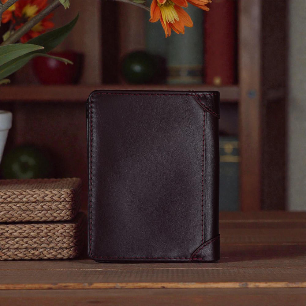 ZAYS Premium Handcrafted Genuine Leather Slim Bifold Wallet for unisex - Eco Tanned Full Grain Leather Compact Stylish Durable Everyday Wallet with Card Cash SIM and Memory Slots - ZSW131-Chocolate