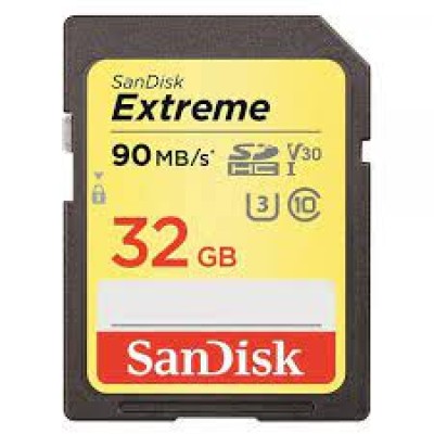 SanDisk 32 GB Extreme SDXC UHS-I 90MB/S 4K UHD SD Card