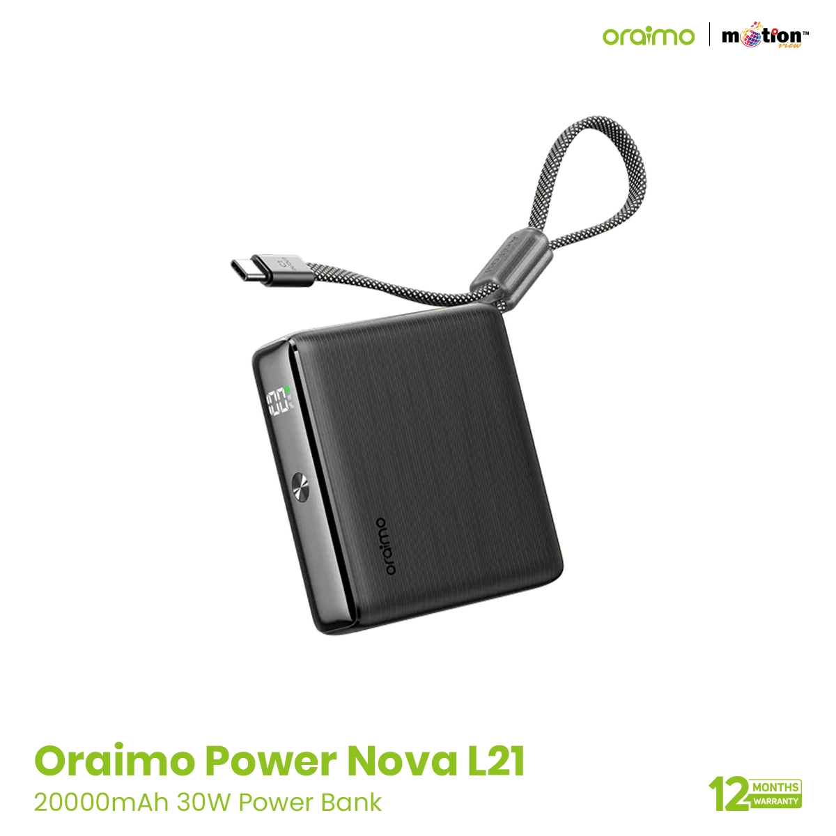 oraimo PowerNova L11 10000mAh 22.5W Power Bank-OPB-7103C