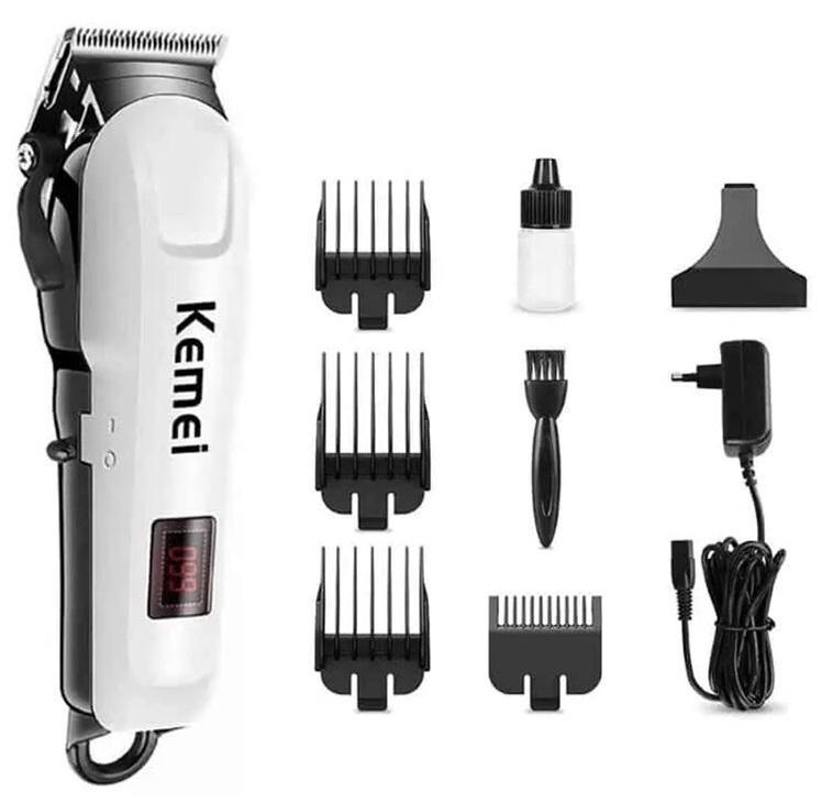 Kemei KM-809A Digital Electric Rechargeable Professional Hair Clipper Trimmer