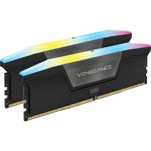 Corsair VENGEANCE RGB 16GB (2x8GB) DDR5 DRAM 5200MT/s CL40 Memory Kit Black