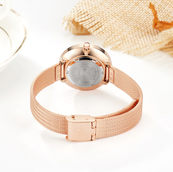 CURREN C9020SL Classic Chain Watch for Women – Rose Gold & White
