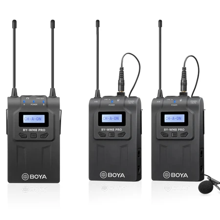BOYA BY-WM8 Pro-K2 UHF Dual-Channel Wireless Lavalier System