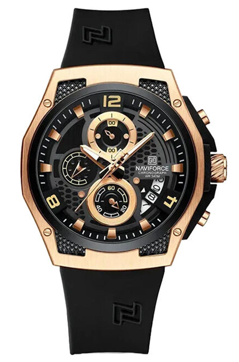Naviforce Quartz Men’s Watch (8051T)–Black Rose