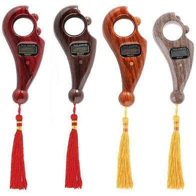 Wooden-Style Digital Finger Tasbeeh Counter for Prayer - Islamic Tasbih Muslim Eid Gift (1 Piece)