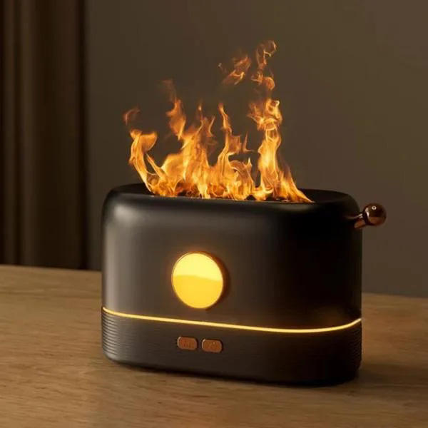 JF801 Desktop Simulation Flame Electric Aroma Diffuser Humidifier