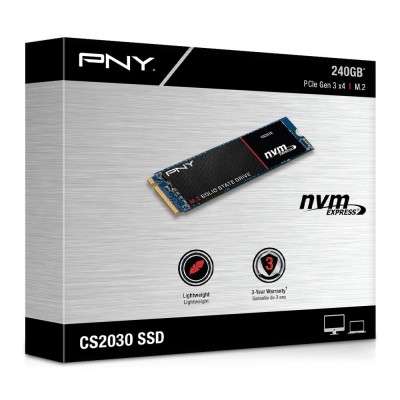 PNY M.2 PCIE CS2030 240GB SOLID STATE DRIVE