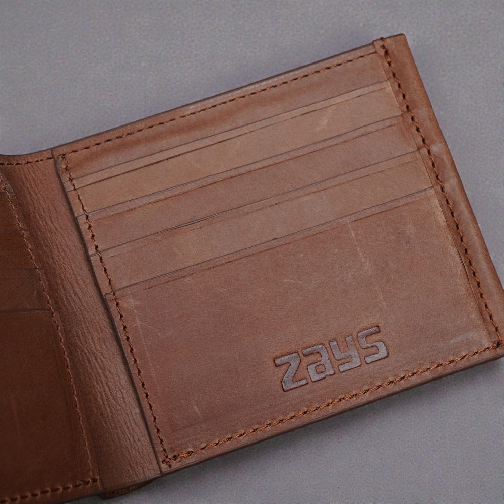 ZAYS Premium Handcrafted Oil Pull Up Leather Slim Bifold Wallet for Unisex - Genuine Cowhide Short Wallet - Super Slim Durable Stylish Everyday Carry - Best Handmade Leather Wallet in Bangladesh - ZSW