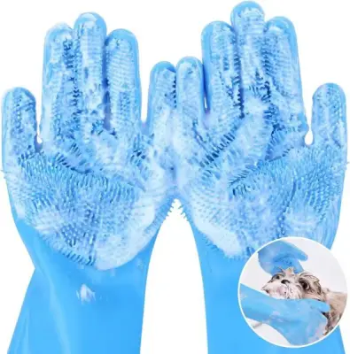 2Pcs Magic Silicone Dish Washing Gloves(2Pcs)