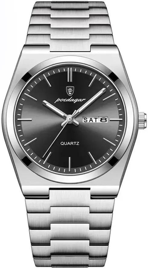 Poedagar 930 Business Luminous Stainless Men’s Watch - Silver