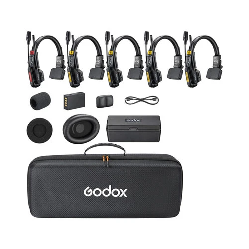 Godox SkyTalk Air 5S 5-Person Wireless Intercom Headset System