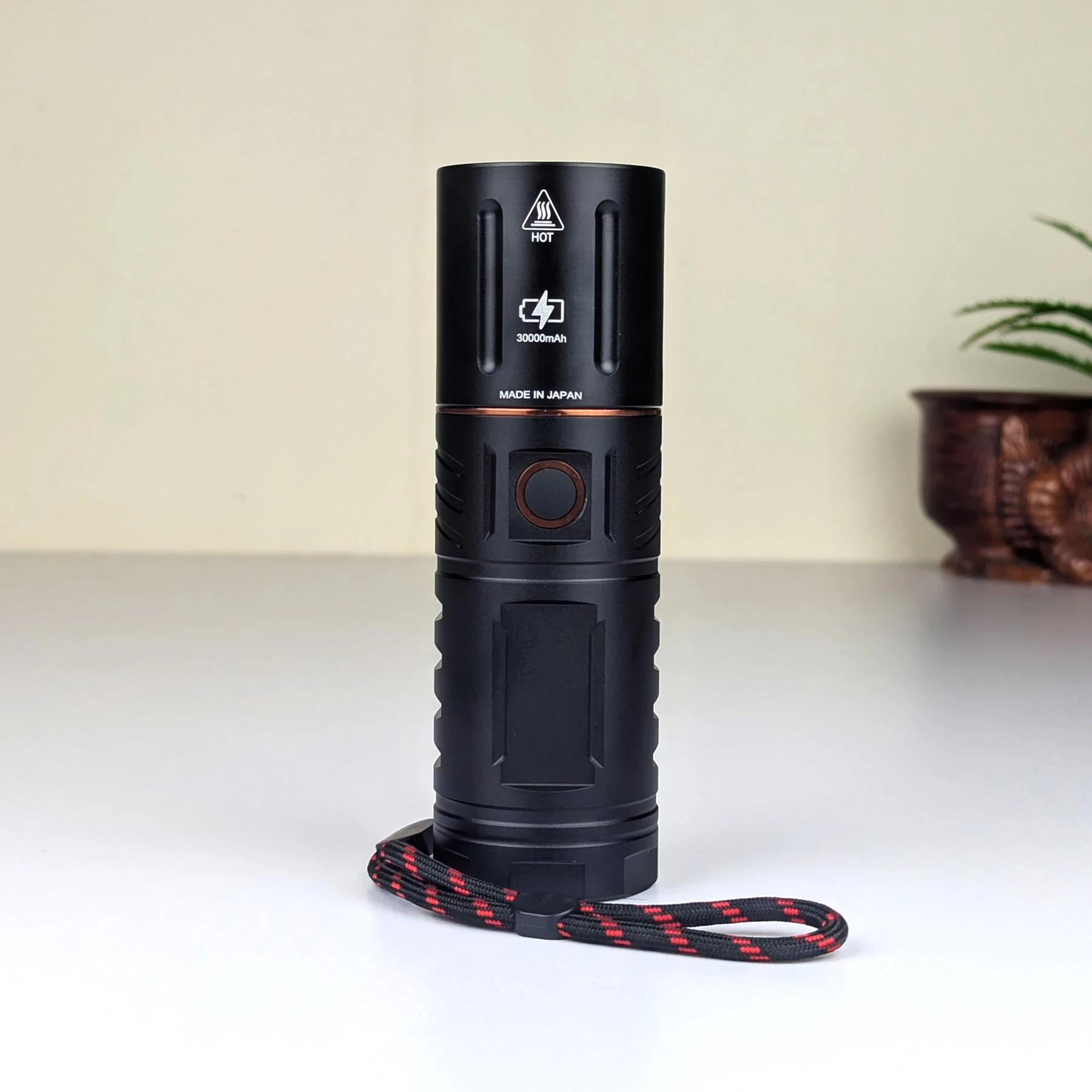 Rechargeable LED Flashlight with Telescopic Zoom & Power Bank Function