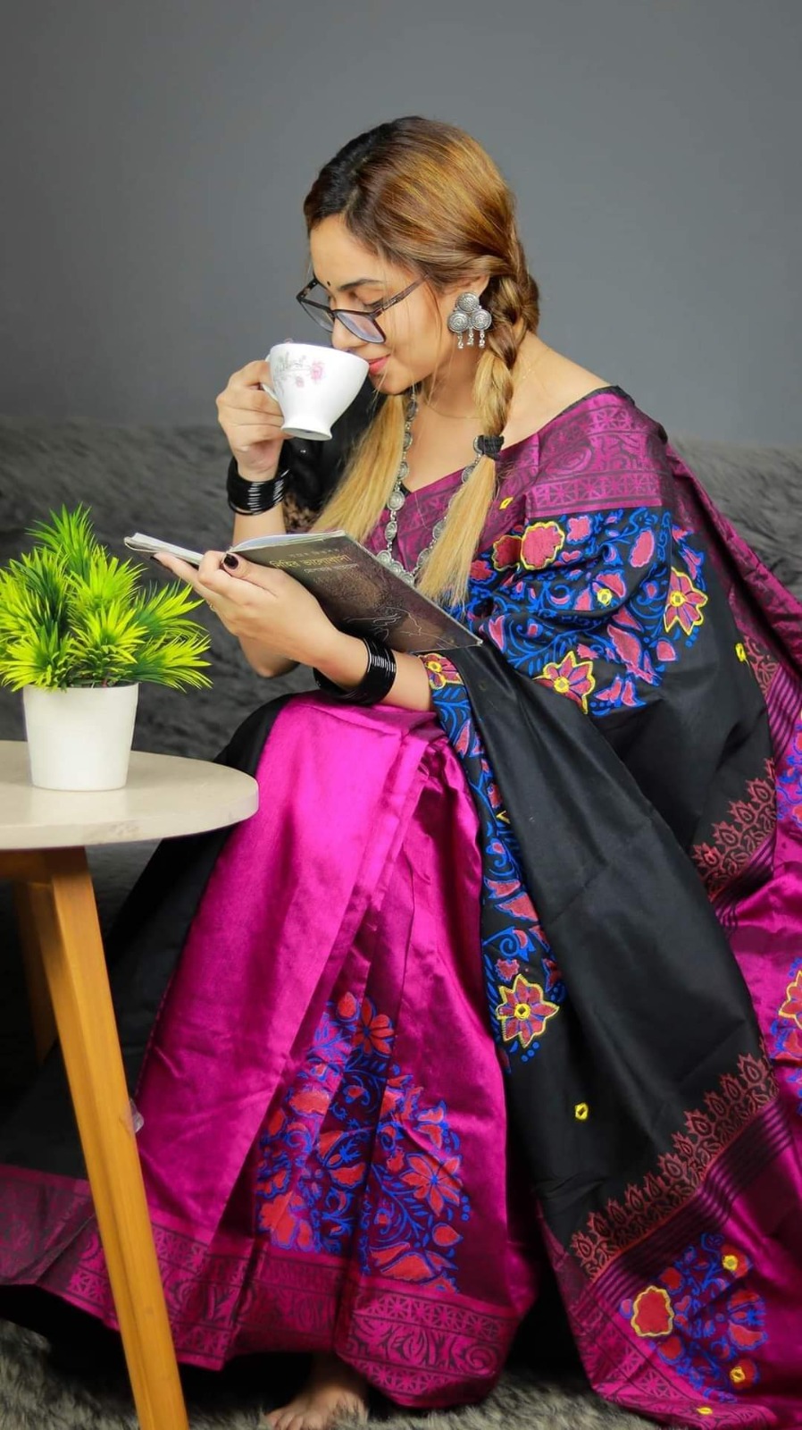 ধুপিয়ান সিল্ক শাড়ি