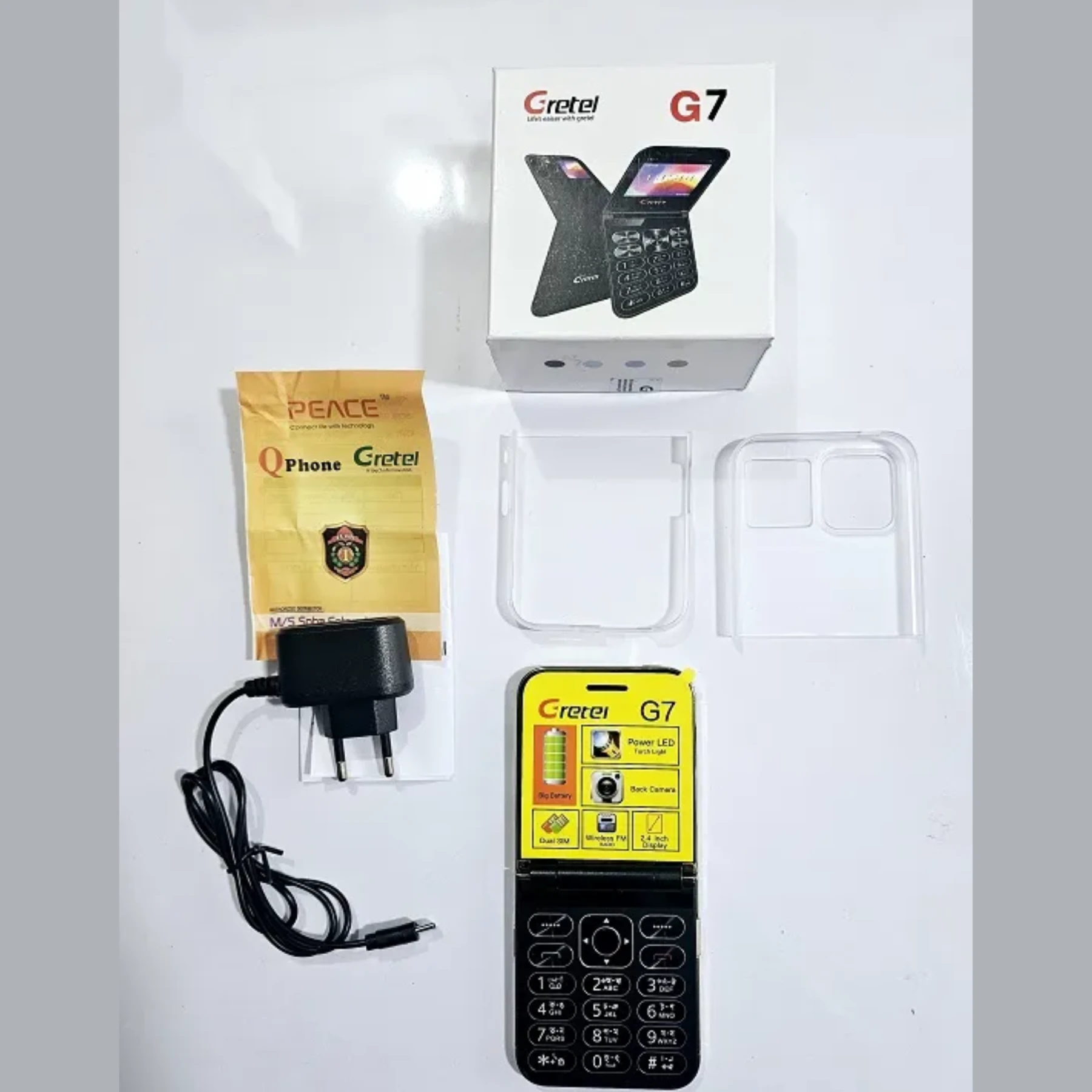 Gretel G7 Flip Folding Phone Dual Display Caseing