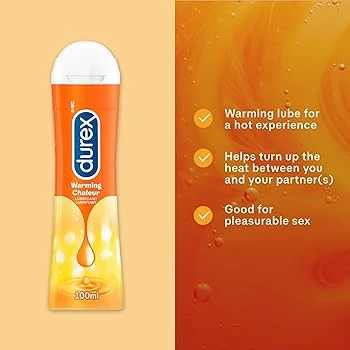 Durex Play Lube | Warming Lubricant Gel for Men & Women- 100ml | Made In Thailand