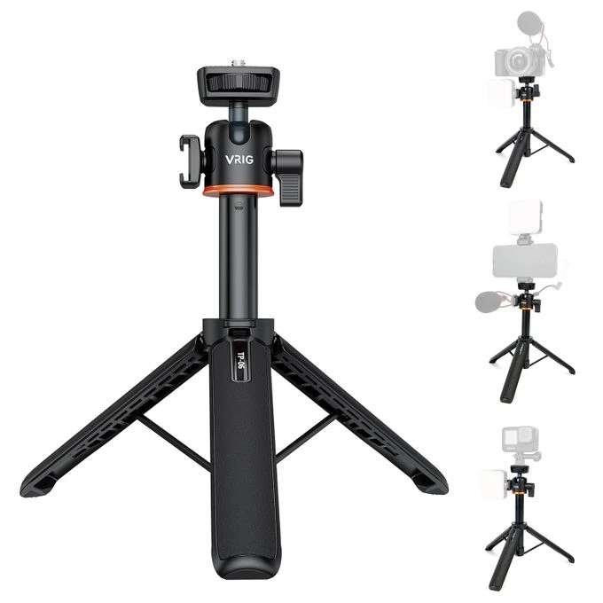 Vrig TP06 Portable Selfie Stick Tripod Stand Aluminum