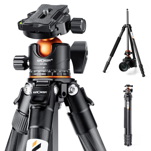 K&F Concept KF09.098 Professional Carbon Fiber Tripod with Monopod & Ball Head