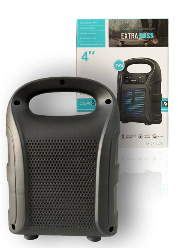 GREATNICE GTS-1386 Bluetooth, USB, TF Card & FM Radio Supported 4 Inch Driver Lighting Effects Speaker